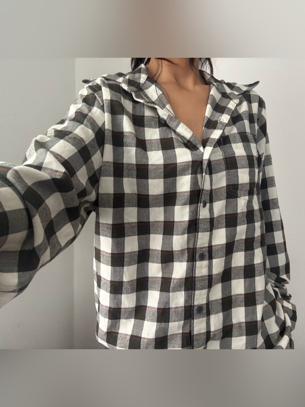 Marmot Green and White Buffalo Check Button-Down Shirt
